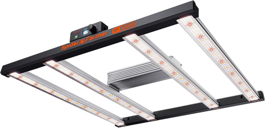 Spider Farmer G3000 Cost-Effective LED Grow Lights 300W, 3x3ft Coverage Full Spectrum Dimmable Bar Style Growing Lamp for Indoor Plants, 2025 2025 Upgraded App Remote Control