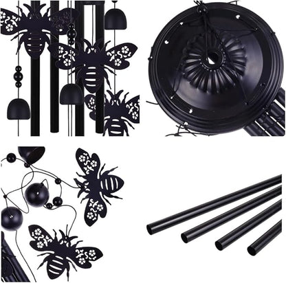 Bees Wind Chimes Outside Decor, Memorial Wind Chimes, Mobile Bee Bells, Music Wind Catcher, Bee Wind Chime for Home, Tree, Yard, Patio, Garden Decoration, Gifts for Bee Lovers, Festival Gifts for Mom