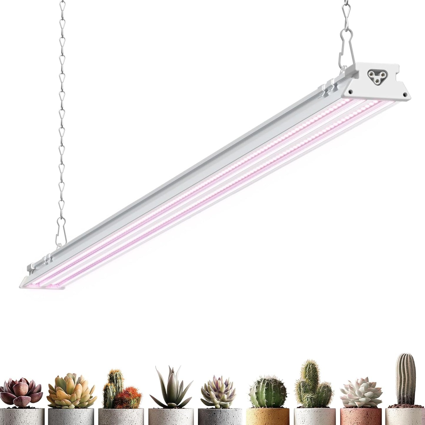Barrina TX-S60 4FT Grow Light for Indoor Plants, 60W(420W Equivalent), Full Spectrum, High PPFD, Super Bright, Linkable, Grow Lights for Seed Starting, Greenhouse, Vegetables with On/Off Switch 1 Pack