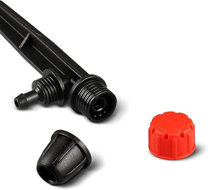 55 Pieces Drip Emitters Stream with Stake for 1/4" Irrigation Tubing: Adjustable 360 Degree Water Flow Irrigation Universal Sprayer Drip Pipe Sprinklers Fittings for Garden Watering System