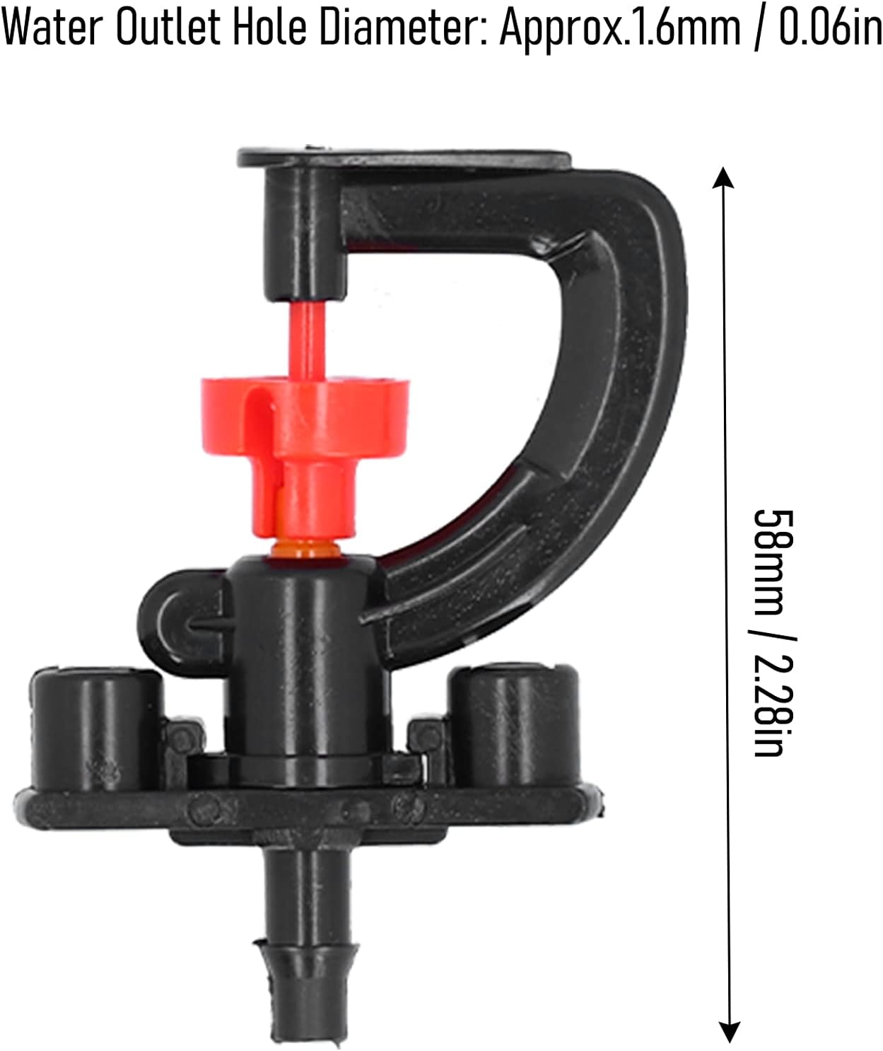 10 Set Drip Irrigation Sprayer Tips, G Type Micro Rotating Sprinkler, 360 Degree Drip Irrigation Emitters, Plastic Refraction Nozzle for Greenhouse, Garden Watering