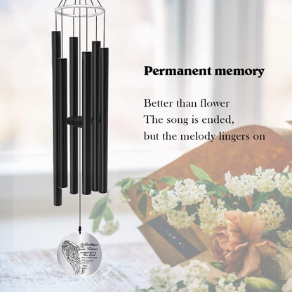 Personalized 36" Bereavement Wind Chimes for Outside, Memorial Gift in Remembrance of a Loved One, Sympathy Gift for Loss of Mother Father Husband, Garden Patio Decor