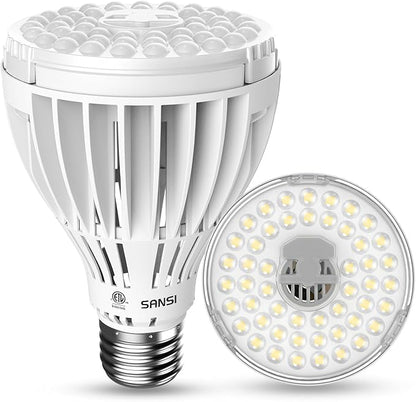 SANSI 32W Grow Light Bulbs for Indoor Plants, 350W Equivalent Full Spectrum LED Grow Light Bulb High PPFD with Optical Lens, Plant Bulbs with Ceramic Tech. Energy Saving for Seeds and Greens