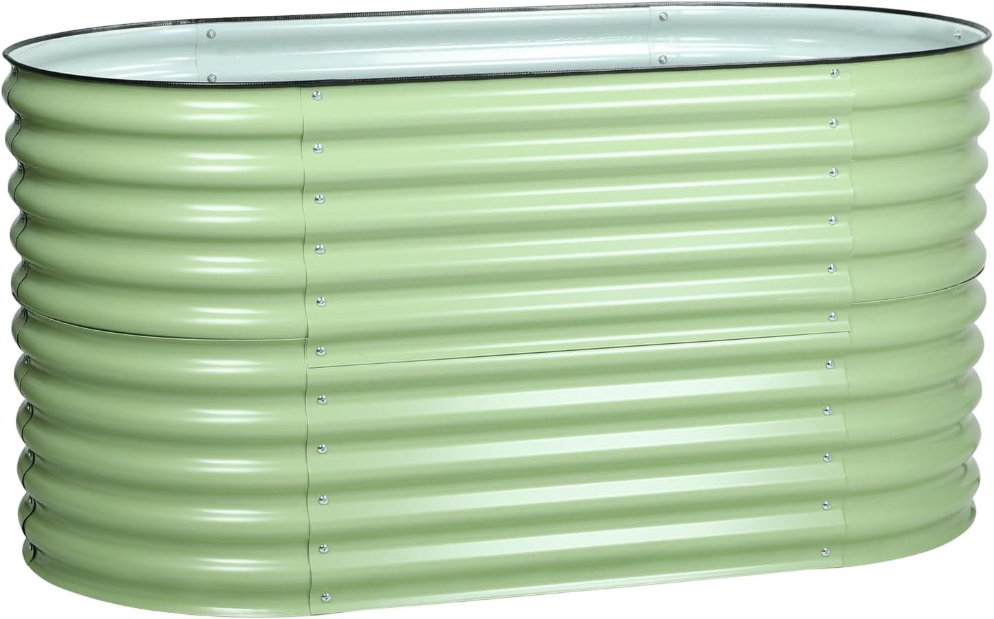 BPS 2-in-1 Metal Raised Garden Bed, 5.3x2.7 FT Galvanized Planter Raised Beds for Vegetables, Flowers 31'' Extra Tall