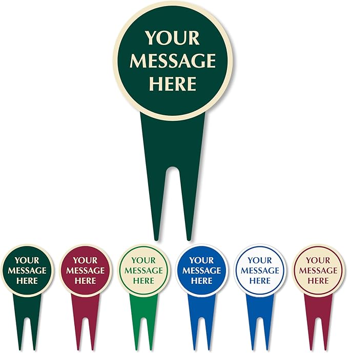 SmartSign Custom Designer Yard Stake Sign - Add Your Message, 6" x 12", Paddle Shape, 120 mil Aluminum Composite Sign w/Overcoat for Outside, Integrated Ground Stakes, Reflective Option, USA-Made