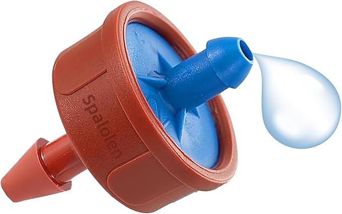 60PCS 0.5 GPH Pressure Compensating Drip Irrigation Spot Watering Drippers/Emitters, Self-Cleaning Constant Flow Drip Irrigation Emitters Heads Irrigation Drippers Parts for Drip Irrigation System