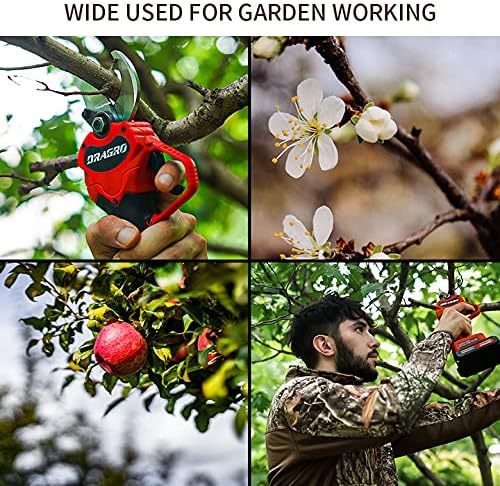 2025 Upgraded Electric Pruning Shears Professional Cordless Electric Pruning Battery Powered, Tree Branch Pruner with 2 PCS Rechargeable 2 Ah Lithium Battery - 30mm (1.2inch) Cutting Diameter