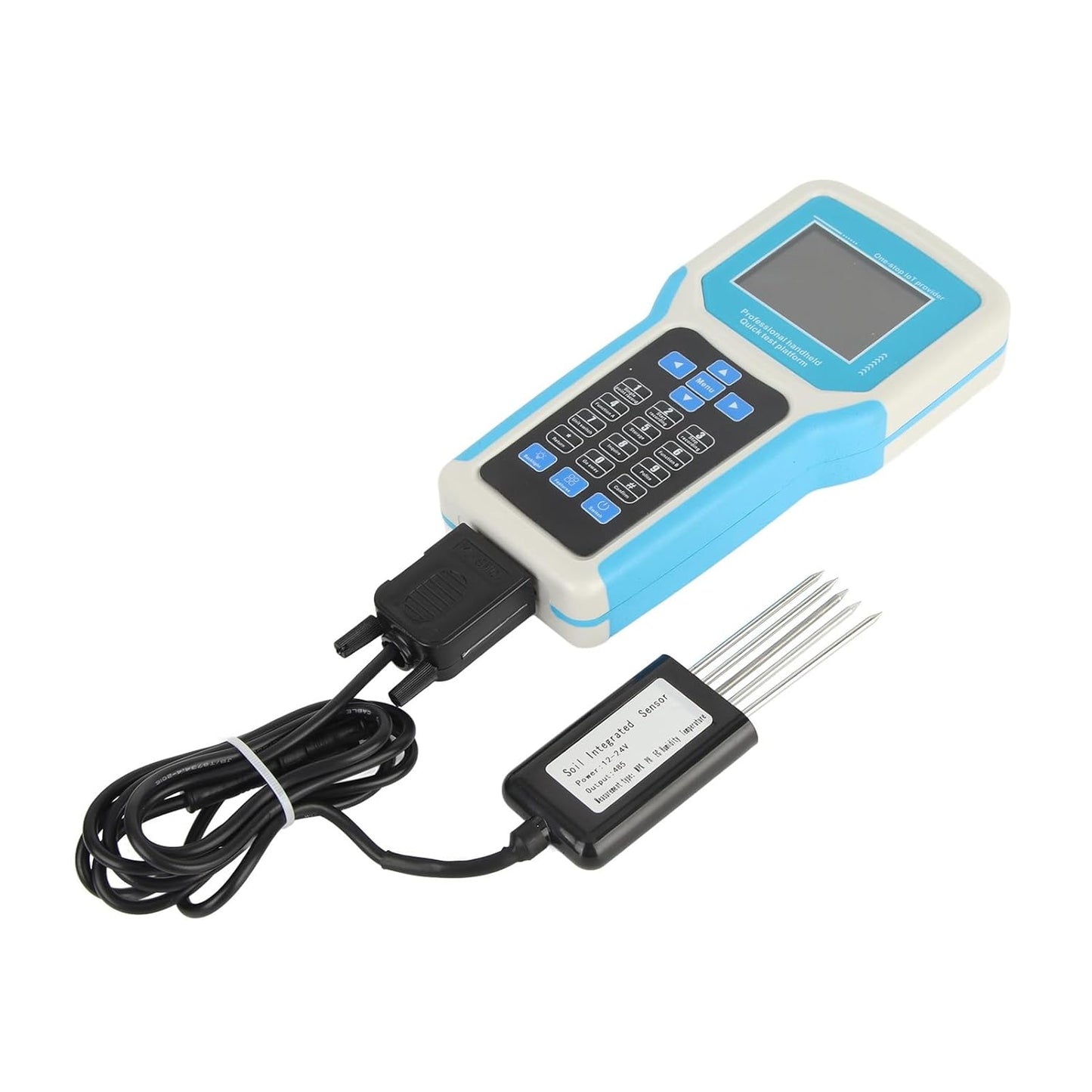 Soil Tester, 7-in-1 Soil pH Meter Kit with Moisture, Temperature, Conductivity, Nitrogen, Phosphorus and PH Test, LCD Display Soil Moisture Meter with Carry Box for Petrochemical, Agriculture, etc