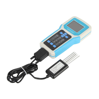 Soil Tester, 7-in-1 Soil pH Meter Kit with Moisture, Temperature, Conductivity, Nitrogen, Phosphorus and PH Test, LCD Display Soil Moisture Meter with Carry Box for Petrochemical, Agriculture, etc