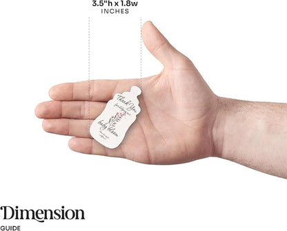 Baby Bottle Shaped Seed Paper – 15 Pink Baby Shower Favors for Guests with Wildflower Seeds, Writable & Plantable, Gender Reveal, Birthday Gifts for Guest