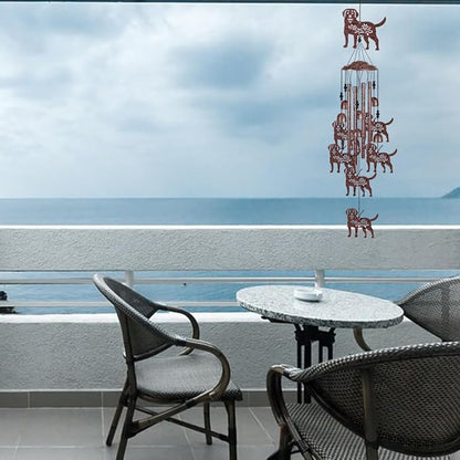 Outdoor Dog Wind Chimes Decoration, Memorial Wind Bells, Mobile Chimes, Blessing Wind Chime, Romantic Wind Catcher, Puppy Decor, 7 Dogs Wind Chimes Gifts for Mom, Home, Balcony, Tree, Festival, Garden