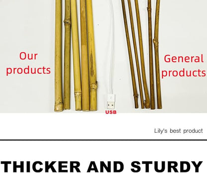 HOPELF 50 Pack 3ft Bamboo Plant Stakes for Wood Garden Sticks，Wooden Plant Supports，Bamboos，Trellis，Crafts, More Size Choices 8"/12"/16"//2'/3'/4'/5'/6'