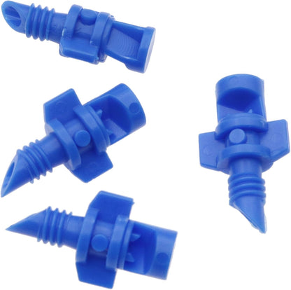 100PCS Drip Irrigation Emitters Micro Sprinkler Heads Micro Garden Lawn Water Spray Misting Nozzle Sprinkler Irrigation for Plant Irrigation Systems (Blue 90°)