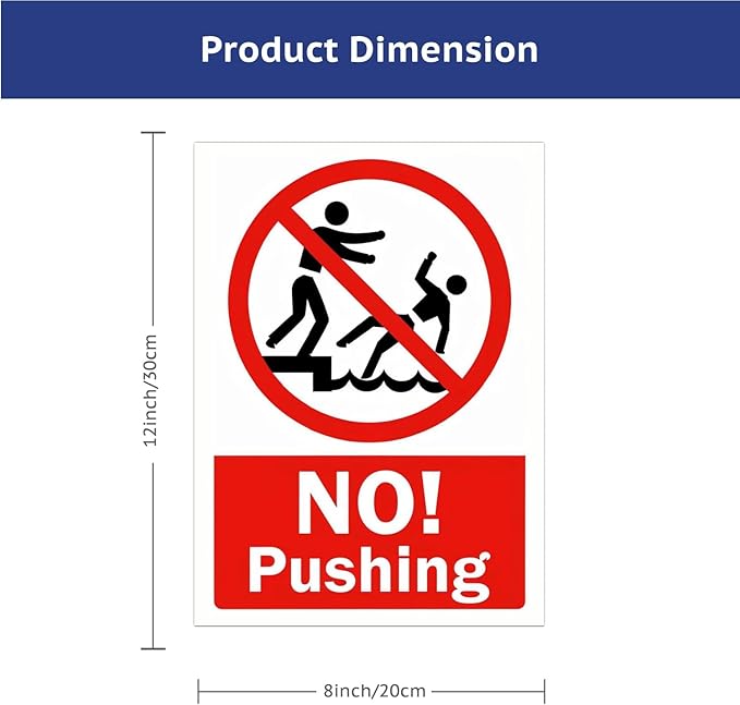 No Pushing Metal Sign Chlorine-Proof Chuckles: Backyard Pool Decor Signs in Durable Tinplate for Splash Zones