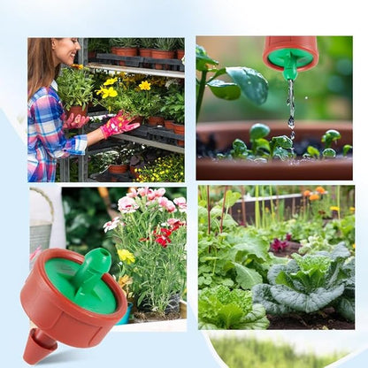 200Pcs 0.25 GPH Pressure Compensating Irrigation Spot Drippers,Constant Flow Barb Outlet Watering Dripper Emitters Heads Parts for 1/4 Inch Watering Tubing Line for Garden Pots Plant Irrigation System