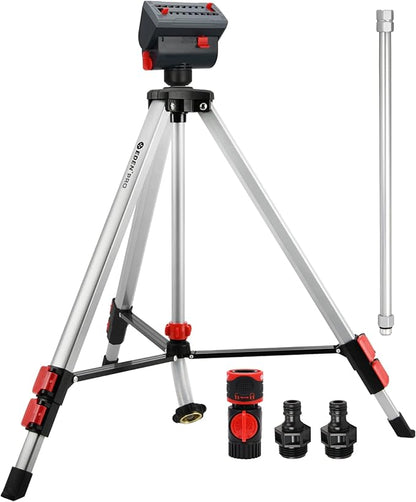 Eden 94154 PRO The Heaviest Weight Tripod (5.37 lbs) Adjustable 4-Way Mini Turbo Metal Oscillating Sprinkler W/Quick Connect Starter Set, Covers up to 4,069 sq. ft. Telescoping Tripod Style