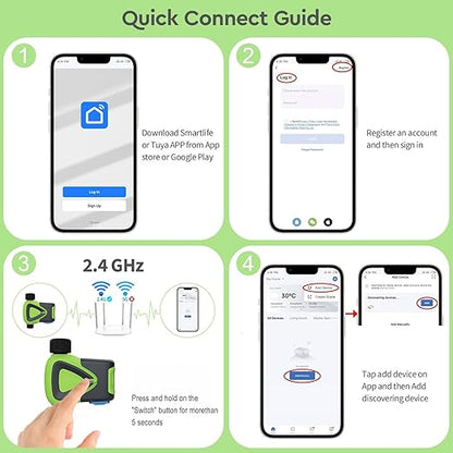 Smart WiFi Water Timer for Garden Hose, No Hub/Gateway Required, Automatic Sprinkler Timer Controller via Tuya/Smart Life App, Compatible with Alexa & Google Home for Voice Control