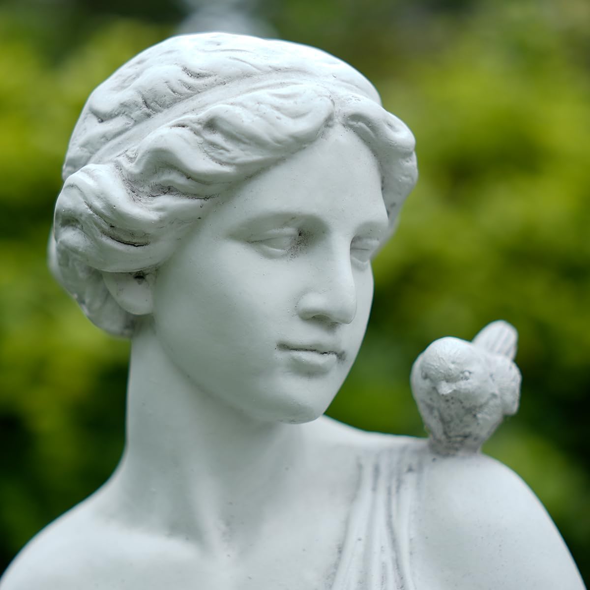 Outdoor Nymph Statues, 32Inch Garden Goddess Sculptures, Greek Mythology Roman Decor, Large Statues for Patio Yard Lawn Porch, Grey (Nymph-Grey)