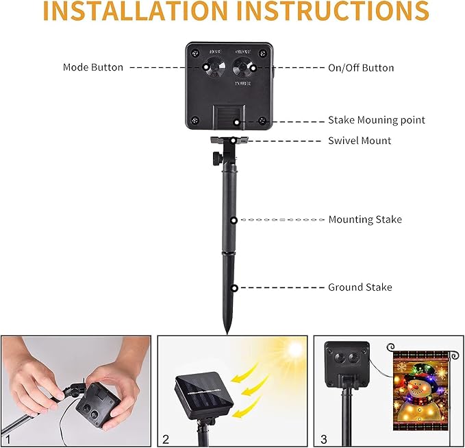 Lighted Christmas Garden Flag for Outside, Led Snowman Garden Flag, Winter Yard Flag 28x40 Double Sided for Outdoor Yard Porch Lawn Decoration