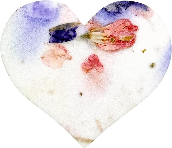 50 pcs Small Seed Paper – Pink and Purple Plantable Wildflower Hearts for Bridal Shower, Wedding Gift, Birthday, Mother's Day & Other Milestone Celebrations