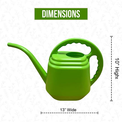 KP KOOL PRODUCTS 2 Liter Green Watering Can – Plastic Garden & Indoor Plant Waterer – Durable Easy Pour Spout – Lightweight Gardening Tool for Flowers, Herbs, Lawn & Outdoor Use – 1 Pack
