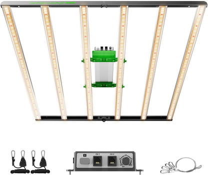 MARS HYDRO 2025 New FC-E6500 Foldable LED Grow Light 5x5ft 730Watt, Full Spectrum Grow Light Bar Commercial Plant Growing Lamp for Vertical Farming