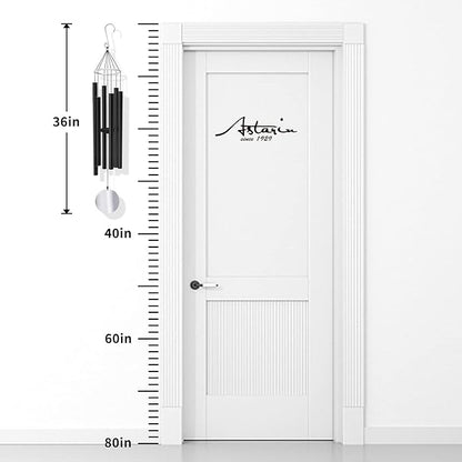 ASTARIN Wind Chimes Outdoor Large Deep Tone,36 Inch Large Chimes for Outside Tuned Relaxing Soothing Low Bass,Memorial Windchimes Sympathy for Mom Dad,Black