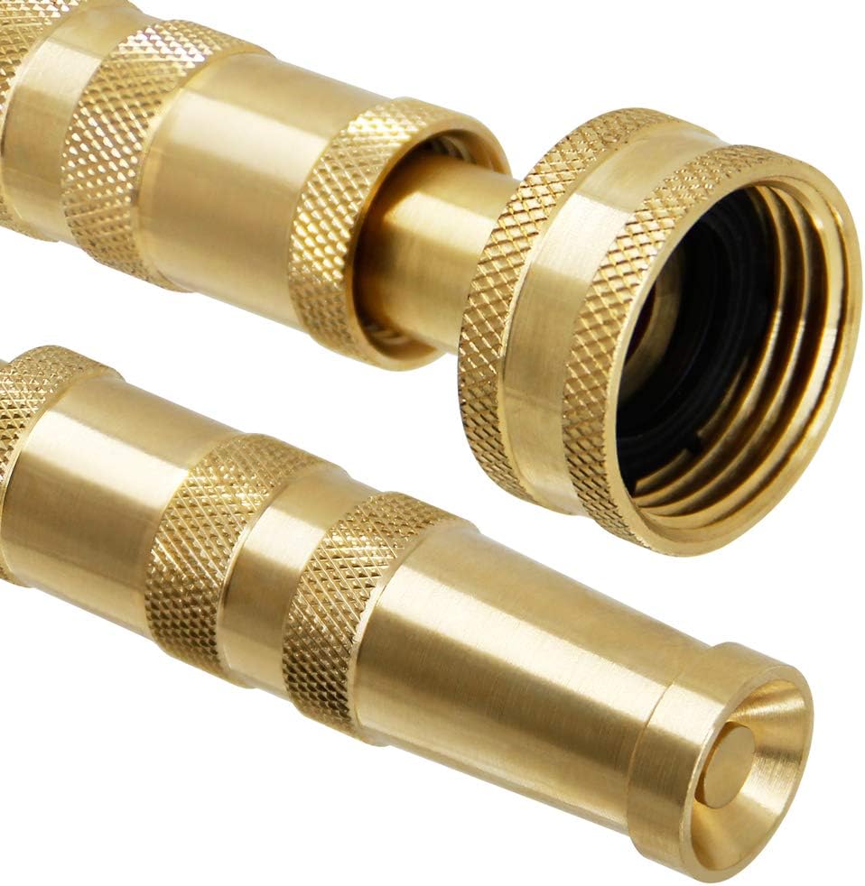 Twinkle Star Heavy-Duty Brass Adjustable Twist Hose Nozzle, 2 Pack, TWIS3432