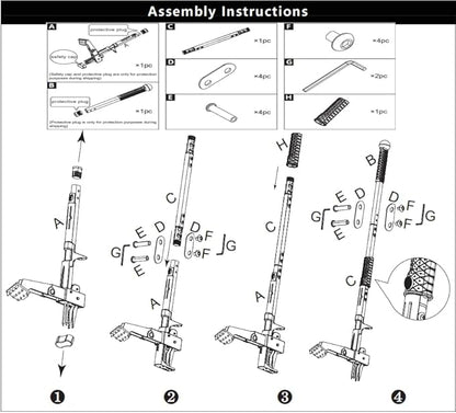 4-Claw Weed Puller Tool Stand Up Heavy Duty, 40'' Long Weeding Tool with Long Handle Stainless Steel Claws Gardening Weed Pulling Tool for Lawn and Garden [ 2024 Upgrade Version]