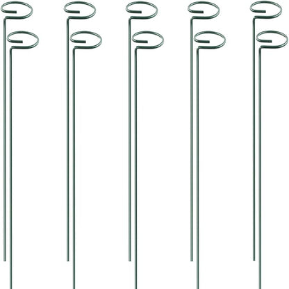 HiGift 10 Pack 24 inch Plant Stakes and Supports, Metal Flower Stakes for Potted Plant Indoor, Garden Stakes for Tall Plant Single Stem Flowers Amaryllis Tomatoes Peony Lily Rose (61 cm Long)