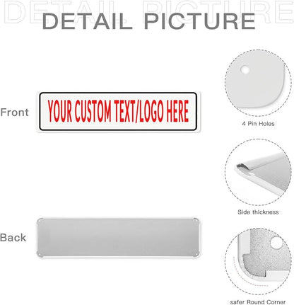 Custom Sign Personalized Custom Metal Sign, Customize For Office, Business, Workplace, Office, Home, Delivery Signs 4x16