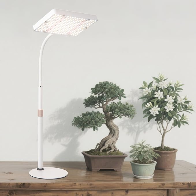 2Pack Desk Grow Light LED Full Spectrum UV IR, Veg Seed Starting Seedlings Bonsai Houseplant Plant Light, Table Top Grow Lights for Indoor Plants, 16"-24" Height Adjustable