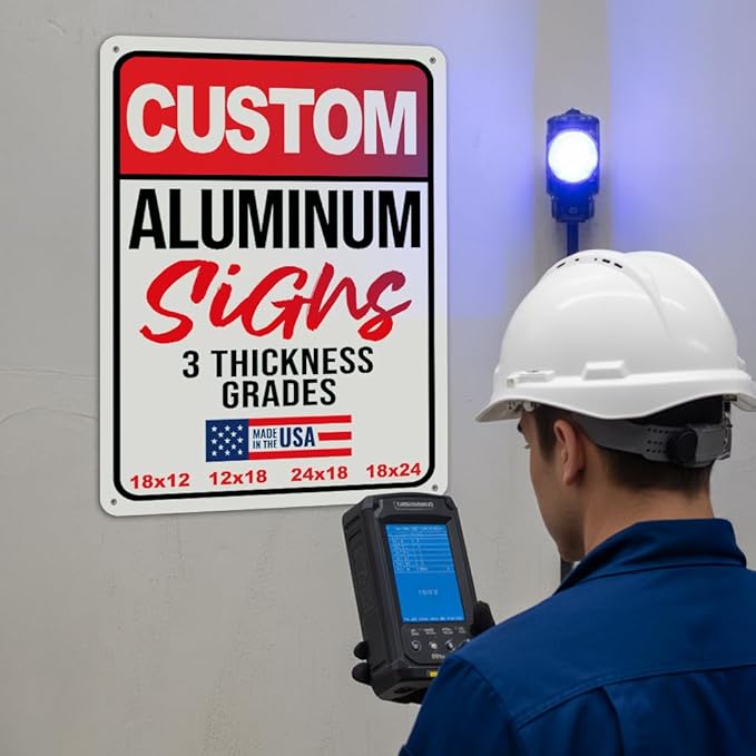 24x18" Custom Aluminum Sign with Text, Personalized Metal Sign for Outdoor, Customized Aluminum Signs for Business, Office or Home (Horizontal)