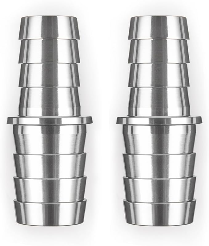 5/8"to 3/4" Hose Barb Splice Coupler Repair Fitting Reducer Adapter Aluminum 2Pcs