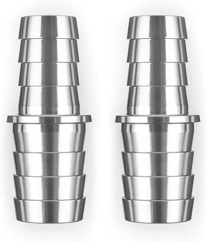 5/8"to 3/4" Hose Barb Splice Coupler Repair Fitting Reducer Adapter Aluminum 2Pcs