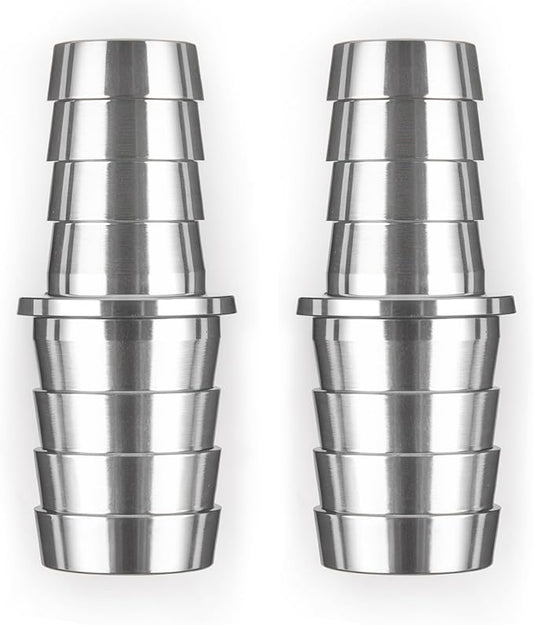 5/8"to 3/4" Hose Barb Splice Coupler Repair Fitting Reducer Adapter Aluminum 2Pcs