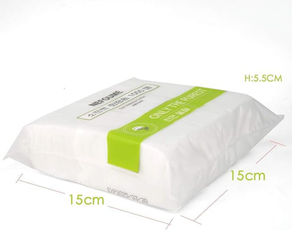 1000 PCS Thin Makeup Facial Cotton Pads, Square Makeup Remover Cotton Pads, Facial Eye Lip Nail Polish Makeup Remover, Non-Woven Cotton, Lint Free