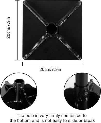 48 Inch Handle Steel Tamper, 8" x 8" Heavy Duty Garden Tamper Tool, Labour-Saving for Levelling Land, Installing Paving Stones and Repairing Pavements