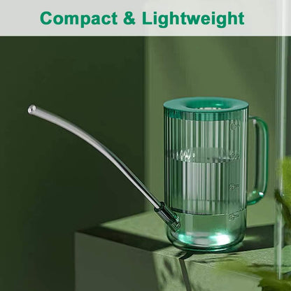 Long Spout Watering Can Indoor, Small Watering Cans for House Plants, Flowers, Succulents 33.8oz(Green)