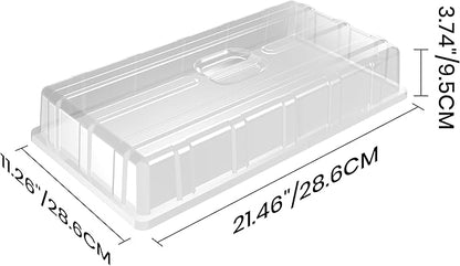 MIXC 10 Pack Humidity Dome 3.6" Extra Strength, Clear Seed Starter Dome 1020 Tray Covers Humidifying and Insulating for Greenhouse Germination and Garden Growing