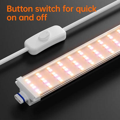 Bstrip Plant Shelf with Grow Lights, 4-Tier Grow Light Shelf with 30W T5 Full Spectrum Grow Lights, Plant Stand with Grow Light for Indoor Plants, Seed Starting, Seedlings(35.4" L x 13.8" W x 59" H)