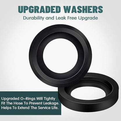 Quick Connect Hose Fittings for Garden Hose Quick Connector 3/4 Inch GHT Stainless Steel Quick Release Connectors No-Leak (3 Set)