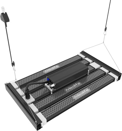 A ANLEOLIFE Stretchable LED Grow Lights with Samsung LM301H EVO Diodes 300W Full Spectrum Dimmable 3x4ft Coverage Bar Style Growing Lamp for Indoor/Tent Plants