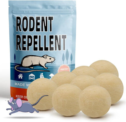 Rodent Repellent, Mice Repellent Indoor, Mouse Repellent Balls for House, Rat Repellent, Peppermint to Repel Mice and Rats, Mouse Deterrent, Mint Mouse Repellent Outdoor, Keep Mouse Away-8Pcs