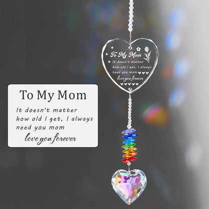 Sympathy Gifts for Loss of mom Crystal suncatcher Memorial Gift for Loss of Mother Condolence Bereavement Remembrance Gifts in Memory Sympathy for Loss of Loved one (Mom Memorial)