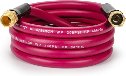 WELLUCK Garden Hose 5/8 in x 10 ft, Heavy Duty Durable Anti Kink Flexible Garden Water Hose for Drinking Water Safe BPA Free, All-weather Lightweight Water Hose for Garden RV Camper Marine