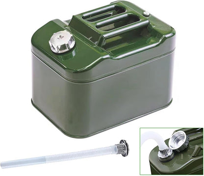 2.5 Gallon Metal Watering Can, with Flexible Spout and Pressure Release Valve, Square Design Safe and Stable, Watering Can for Garden, Water Container Camping (10L）