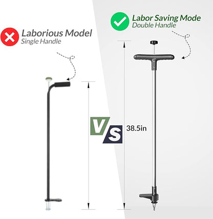 Walensee Upgraded Weed Puller, Stand Up Weeder Hand Tool, Long Handle Garden Weeding Tool with 5 Claws, Hound Weed Puller for Dandelion, Standup Weed Root Pulling Tool and Picker, Grabber (1 Pack)