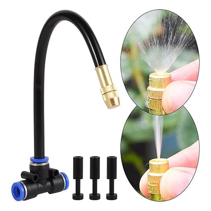 49.2FT/15M 1/4 Inch Tubing Drip Irrigation System Kit Automatic Garden Irrigation Equipment Adjustable Quick Connector Watering Misting for Outdoor Yard Lawn Raised Bed Greenhouse