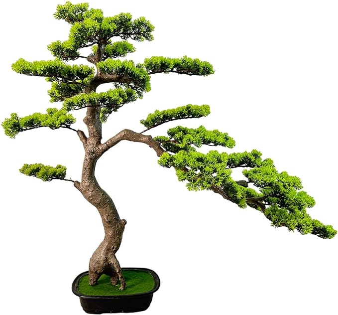 3ft（43in） Artificial Bonsai Tree Juniper Faux Plants Indoor Big Fake Plants Decor with Ceramic Pots for Home Table Office Desk Bathroom Shelf Bedroom Living Room Farmhouse Decorations